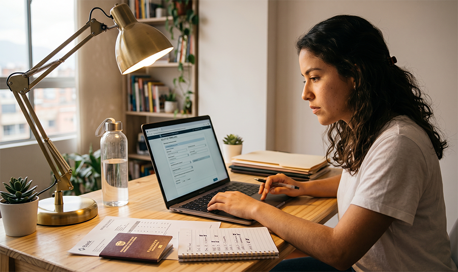 woman sitting at laptop